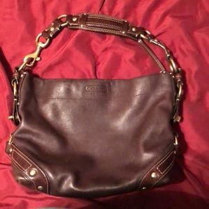 Coach dark brown handbag